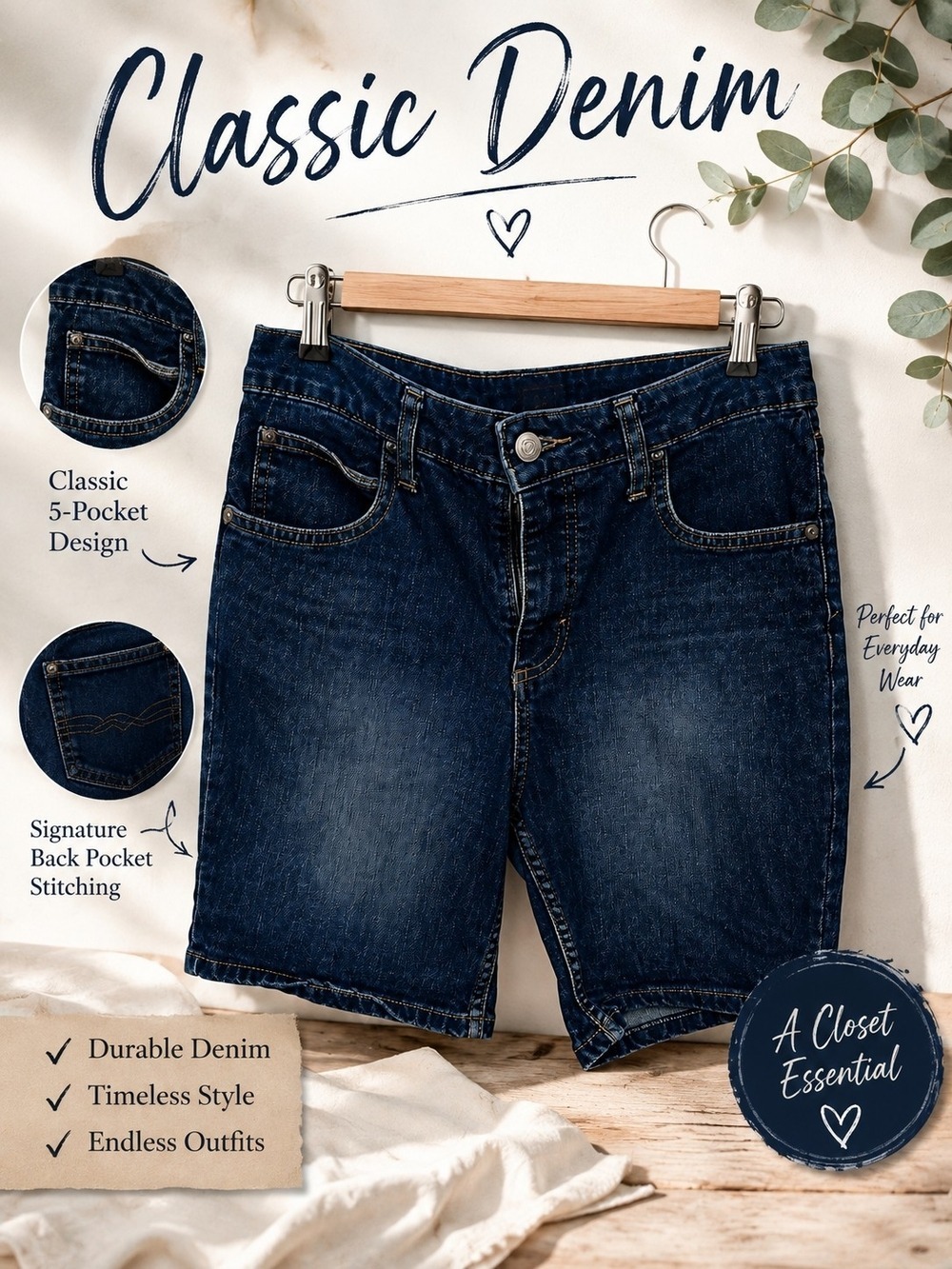 Lee Kids Indigo Denim Shorts